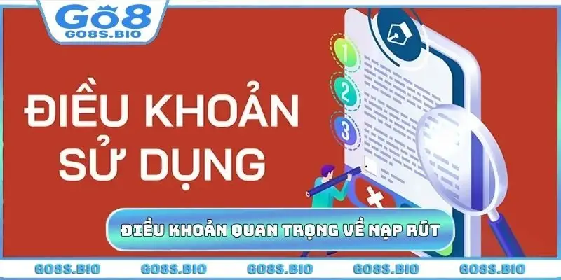 Điều khoản quan trọng về dịch vụ nạp rút
